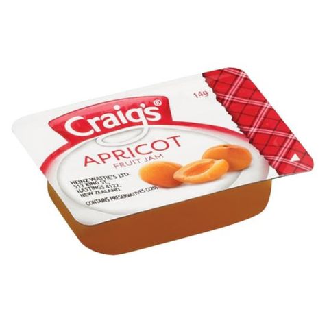 CRAIGS JAM APRICOT PORTIONS 75S