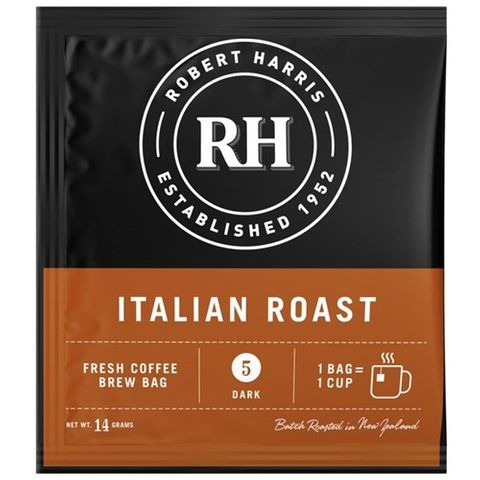 ROBERT HARRIS ITALIAN STEEPED BREW BAG COFFEE 14G 50S