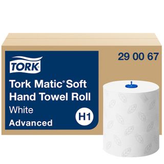 TORK MATIC H1 ADVANCED WHITE 2 PLY PAPER TOWEL ROLL 150M X 21CM X 6S