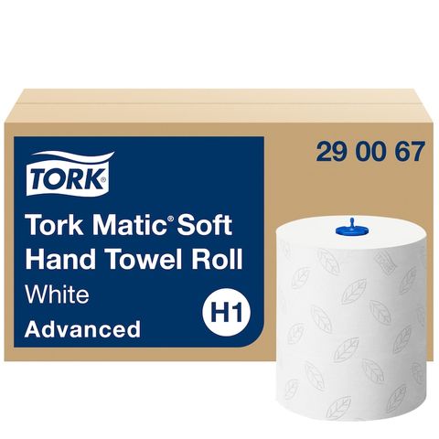 TORK MATIC H1 ADVANCED WHITE 2 PLY PAPER TOWEL ROLL 150M X 21CM X 6S