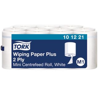 TORK M1 ADVANCED CENTREFEED WHITE 2 PLY MINI PAPER TOWEL ROLL 75M X 22CM X 11S