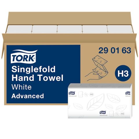 TORK H3 ADVANCED I/FOLD WHITE 2 PLY PAPER TOWEL 250S X 15