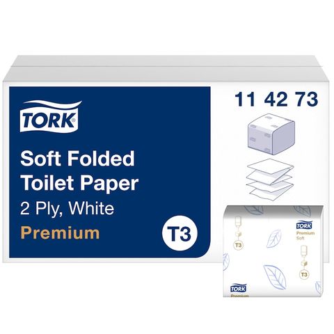 TORK T3 PREMIUM SOFT WHITE 2 PLY T/TISSUE 252S X 30