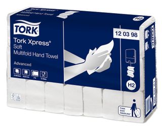 TORK H2 ADVANCED XPRESS I/FOLD WHITE 2 PLY PAPER TOWEL 180S X 21