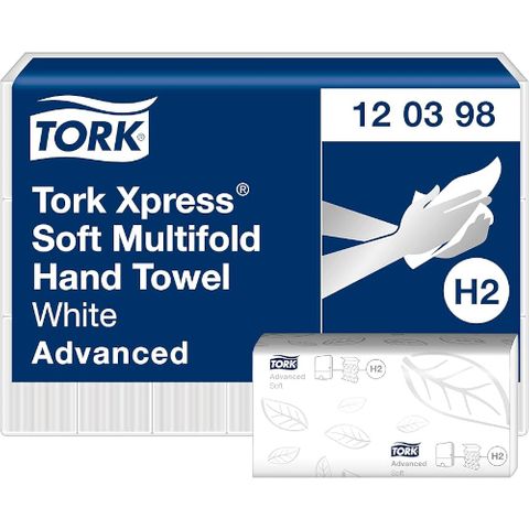 TORK H2 ADVANCED XPRESS I/FOLD WHITE 2 PLY PAPER TOWEL 180S X 21
