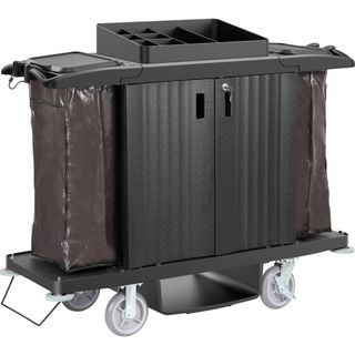 DELUX HOUSEKEEPING TROLLEY / CART WITH LOCKABLE DOORS