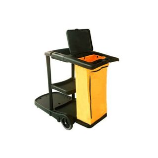 TROLLEY BLACK JANITOR CART