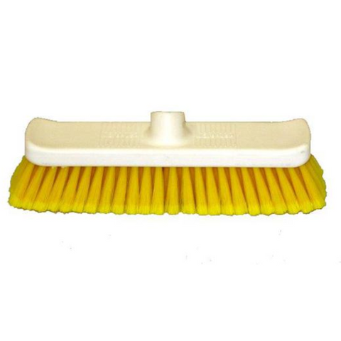 VAN TRUCKWASH BRUSH PLASTIC BACK YELLOW 200MM 8"