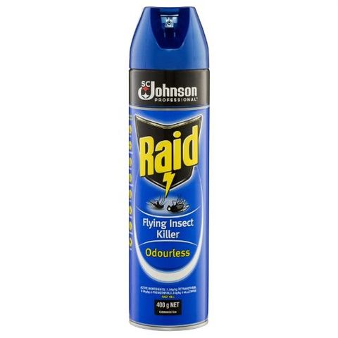 RAID FLYING INSECT KILLER ODOURLESS AEROSOL 400G [DG-C2]