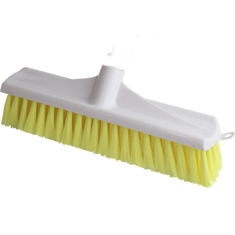 TRUCKWASH BRUSH/DEN BROOM W/FED P/B C/W THREADED BKT 355MM 14"