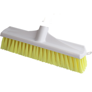 TRUCKWASH BRUSH/DEN BROOM W/FED P/B C/W THREADED BKT 355MM 14"