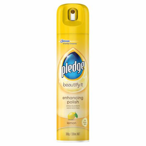 PLEDGE LEMON COUNTRY WOOD POLISH AEROSOL 330ML [DG-C2]