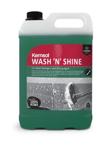 WASH N SHINE VEHICLE SHAMPOO 5L