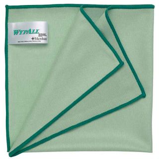 WYPALL MICROFIBRE CLOTH WITH MICROBAN 40CM X 40CM - GREEN