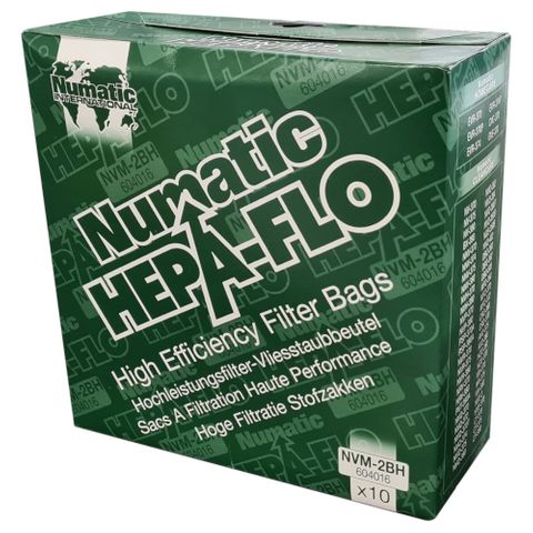 NUMATIC GENUINE HEPAFLO NVM-2BH 15L VACUUM CLOTH DUST BAG 10S