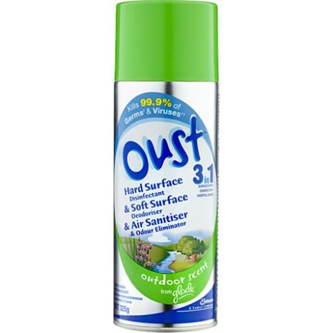 OUST 3 IN 1 OUTDOOR SCENT DISINFECTANT AEROSOL 325G [DG-C2]