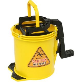 EDCO ENDURO NYLON WRINGER BUCKET ON WHEELS 16L - YELLOW