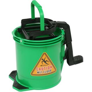 EDCO ENDURO NYLON WRINGER BUCKET ON WHEELS 16L - GREEN