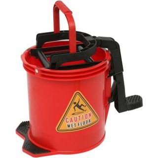 EDCO ENDURO NYLON WRINGER BUCKET ON WHEELS 16L - RED