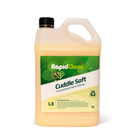 RAPIDCLEAN CUDDLE SOFT FABRIC SOFTENER & CONDITIONER 5L