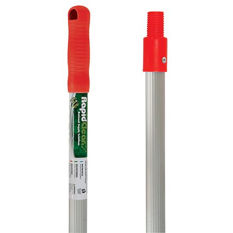 RAPIDCLEAN ALUMINIUM HANDLE WITH THREAD CAP 1.5M - RED