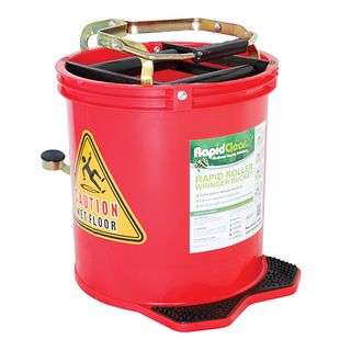 RAPIDCLEAN ROLLER WRINGER BUCKET 16L - RED