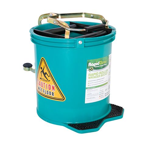 RAPIDCLEAN ROLLER WRINGER BUCKET 16L - GREEN