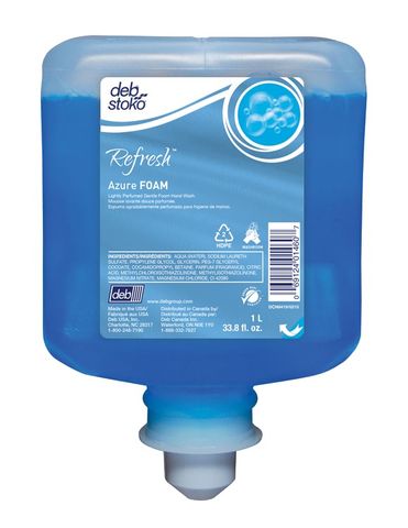 DEB REFRESH AZURE FOAM SOAP REFILL 1L