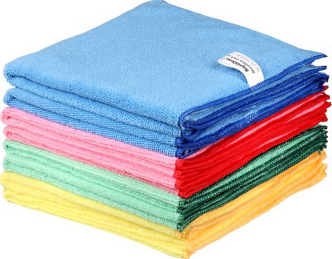 RAPIDCLEAN MICROFIBRE CLOTH 40CM X 40CM - MULTI PACK 8S