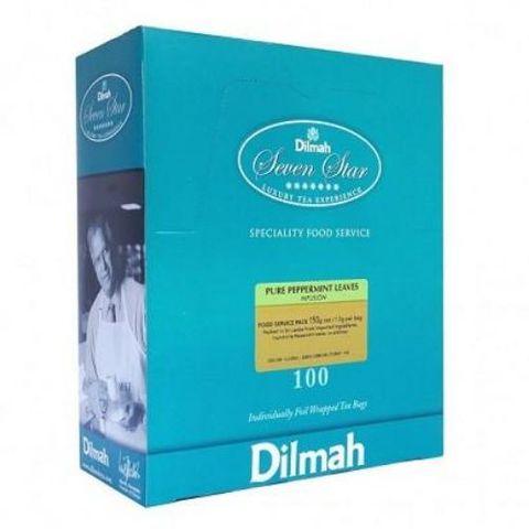 DILMAH ENVELOPED TEA BAGS FLAVOURED 100S - PEPPERMINT