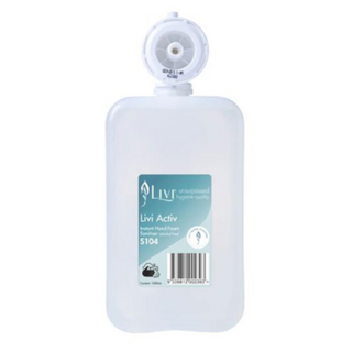 LIVI S104 ACTIV FOAMING HAND SANITISER 1L (ALCOHOL-FREE)