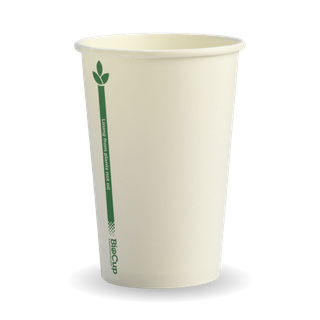 BIOPAK KRAFT GREEN LINE SINGLE WALL HOT CUPS 320ML/10Z 1000S