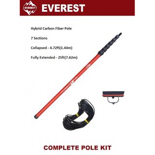 EVEREST 25 COMPACT HYBRID CARBON POLE COMPLETE KIT 7.6M - 7 SECTION