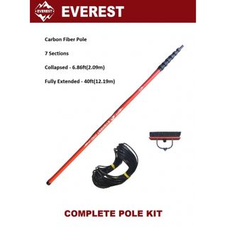 EVEREST PRO 40 PREMIUM CARBON FIBER POLE COMPLETE KIT 12.2M - 7 SECTION