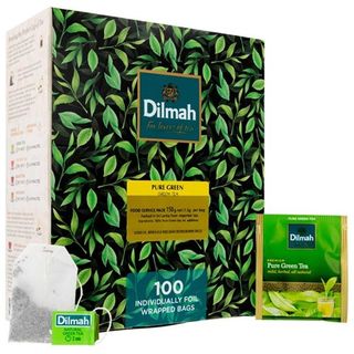 DILMAH ENVELOPED TEA BAGS FLAVOURED 100S - GREEN PURE