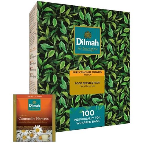 DILMAH ENVELOPED TEA BAGS FLAVOURED 100S - CAMOMILE