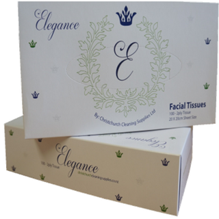 CCS ELEGANCE WHITE 2 PLY F/TISSUES 100S