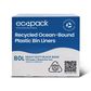 ECOPACK OCEAN-BOUND RECYCLED 80L BLACK RUBBISH BAGS BOX OF 100 - 780 X 1020