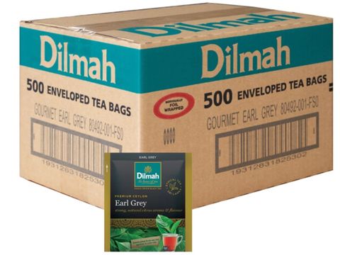 DILMAH 80492 ENVELOPED TEA BAGS EARL GREY 500S