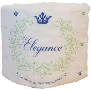 CCS ELEGANCE WHITE 2 PLY WRAPPED TOILET ROLLS 400S X 48