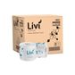 LIVI 1001 ESSENTIALS EMBOSSED WHITE 2 PLY WRAPPED TOILET ROLLS 400S X 48
