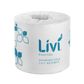 LIVI 1001 ESSENTIALS EMBOSSED WHITE 2 PLY WRAPPED TOILET ROLLS 400S X 48