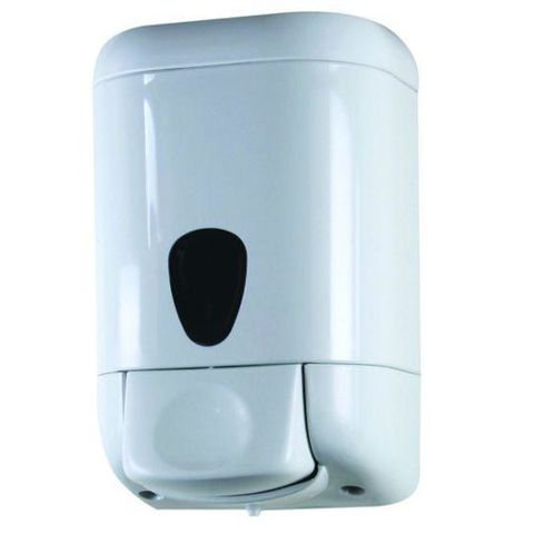 LIVI D615/SOFTCARE REFILLABLE WHITE LOCKABLE SOAP DISPENSER 1L