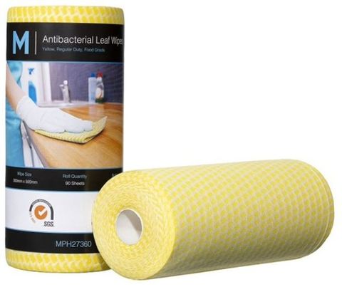 MATTHEWS LEAF ANTIBACTERIAL WIPES 50CM X 30CM 90S 45M - YELLOW
