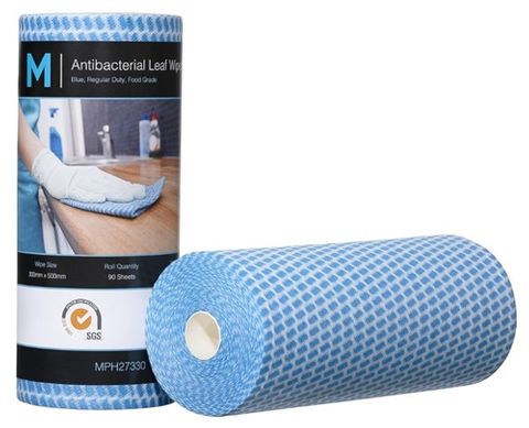 MATTHEWS LEAF ANTIBACTERIAL WIPES 50CM X 30CM 90S 45M - BLUE