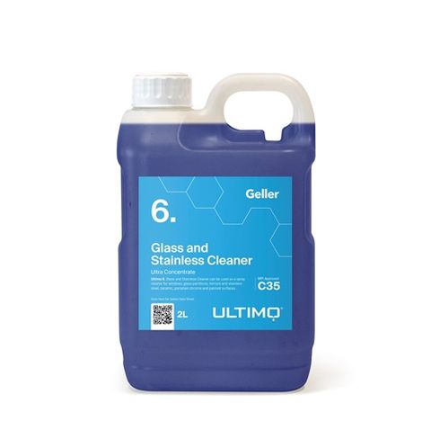 GELLER ULTIMO #6 GLASS AND STAINLESS STEEL CLEANER C35 2L