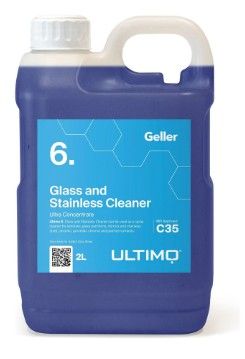 GELLER ULTIMO #6 GLASS AND STAINLESS STEEL CLEANER C35 2L