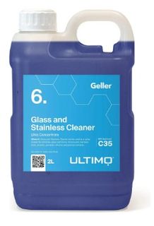 GELLER ULTIMO #6 GLASS AND STAINLESS STEEL CLEANER C35 2L