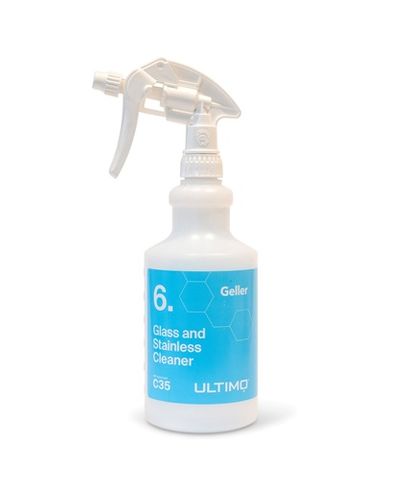 GELLER ULTIMO SPRAY BOTTLE FOR #6 GLASS AND STAINLESS STEEL CLEANER