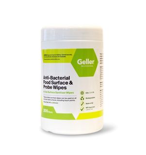 GELLER PROFESSIONAL ANTI BAC FOOD SURFACE /PROBE WIPES 200,S C38/44